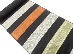 アンティーク　横段模様織り出し　名古屋帯地反物